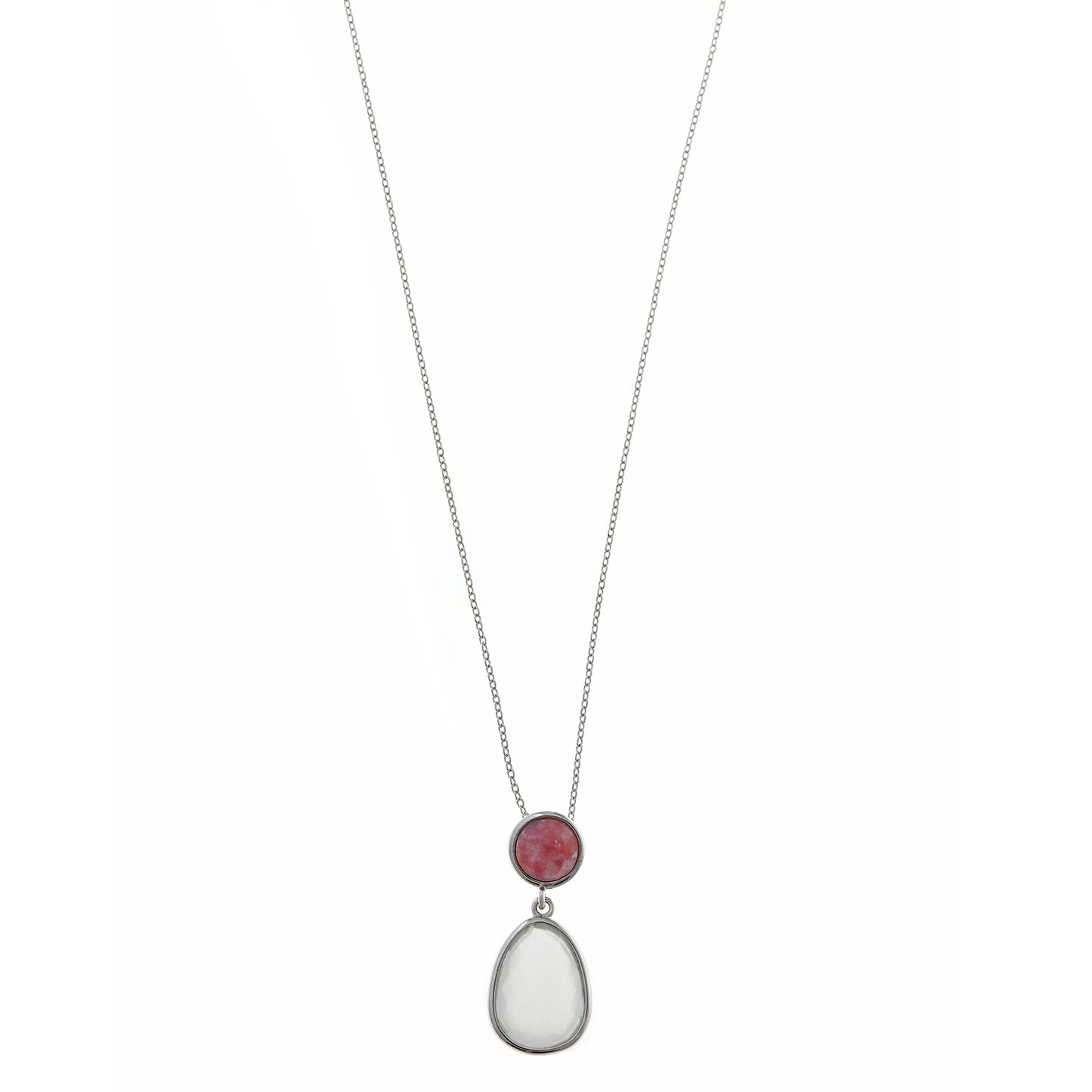 Collar Nenuphar SALVATORE · Turquesa Rosa y Piedra Luna