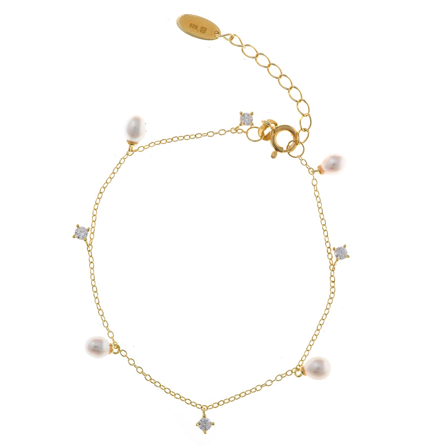 Pulsera SALVATORE -Circonitas con Perlas