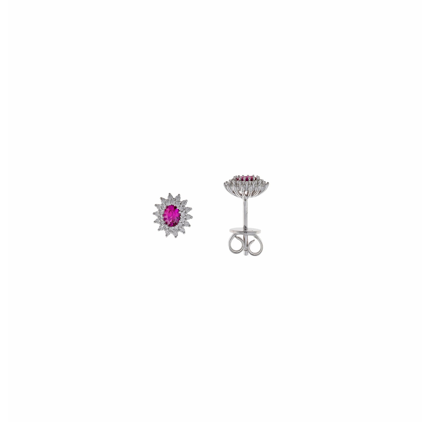 Pendientes Crown SALVATORE · Rubí y Circonitas
