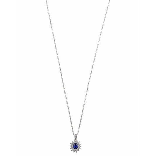 Collar Crown SALVATORE · Zafiro Azul y Circonitas