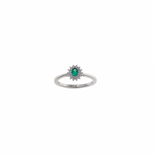 Sortija Crown SALVATORE · Esmeralda Ovalada