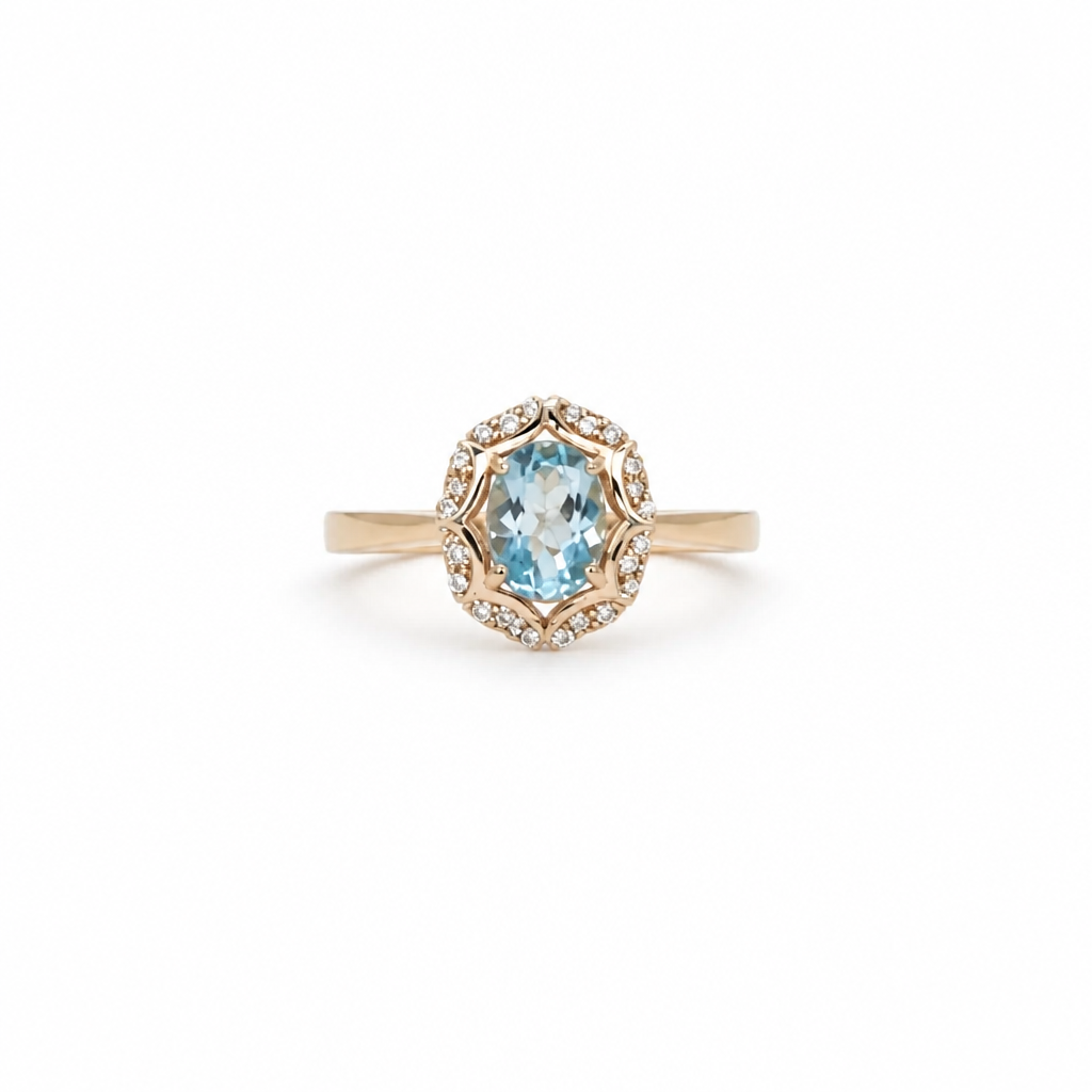Anillo con Topacio  y Circonitas