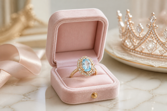 Anillo con Topacio  y Circonitas