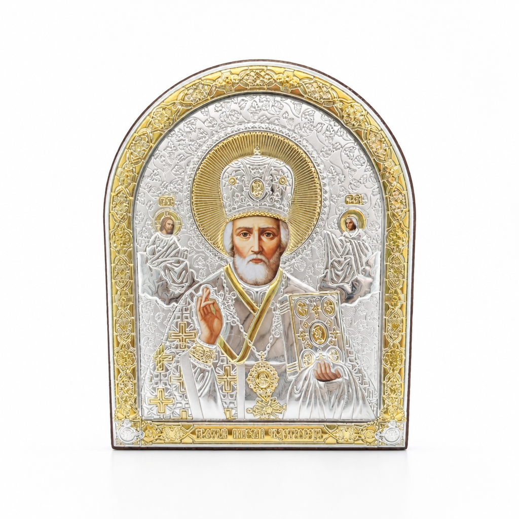 Icono  Bizantino San Nicolas Taumaturgo(el que hace milagros)
