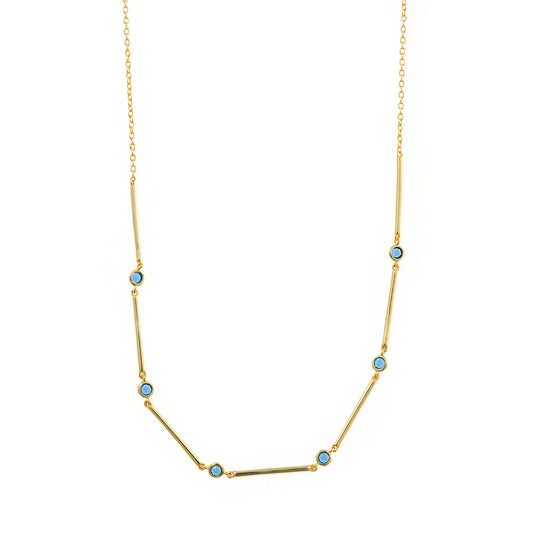 Collar SALVATORE -AQUAMARINA  BRILLANTE