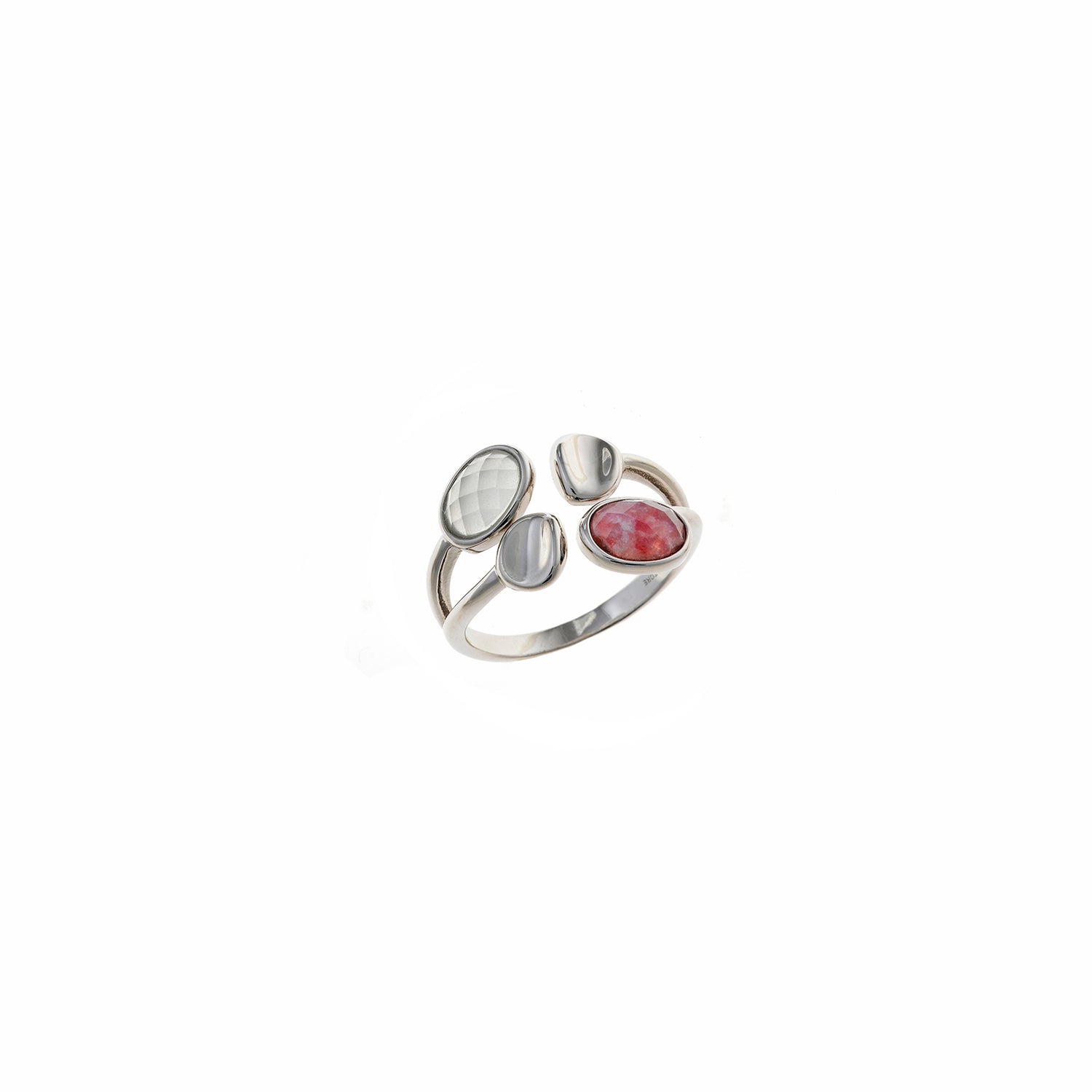 Sortija Nenuphar · Turquesa Rosa y Piedra Luna